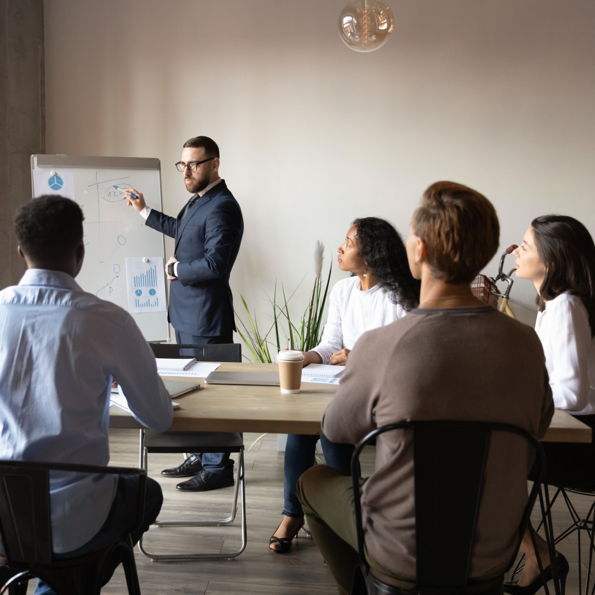 Colleagues taking part in a professional training session
